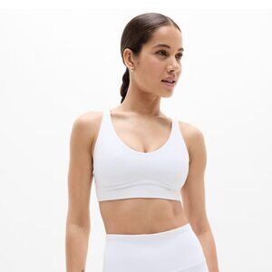 Athleta Solace White Sports Bra 36 A-C